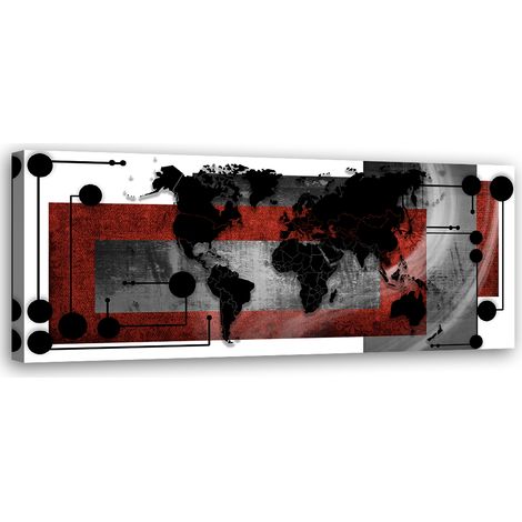 Tableau sur toile Carte du monde abstraite 90x30 (1/5)