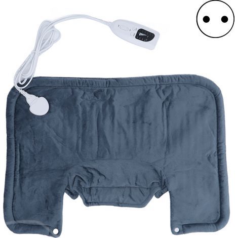 Couverture chauffante pour épaules et cou - 6 niveaux de chaleur, minuterie, douce - Écharpe électrique pour l'hiver - Prise UE 220V (1/5)