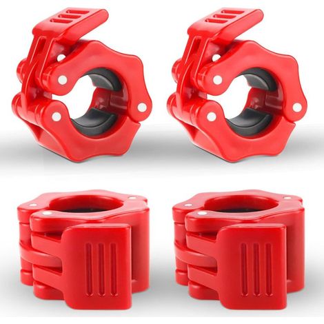 Lot de 4 colliers de serrage pour haltères 25 mm, clips pour musculation et haltérophilie (1/5)