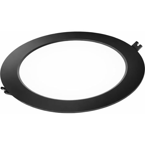 WEBMATEL Downlight LED Empotrable Redondo 18W Negro Luz Blanca Fría Corte 170–205mm 1980 lm Ø220mm PC (1/5)