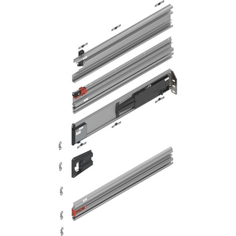 Blum Revego duo Pocketschienen, Laufschienen Set 675mm, rechts