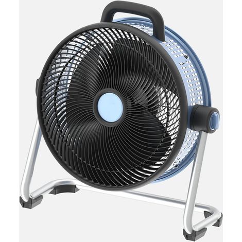 Ventilateur industriel Corinthian 100 W bleu/noir 50,5 cm de diamètre 3 pales 3 vitesses réglables 62 x 63 x 25 cm
