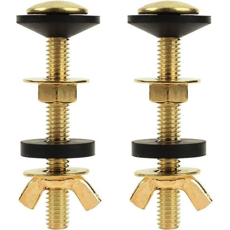 Lot de 2 boulons de réservoir de toilette, acier inoxydable (1/5)