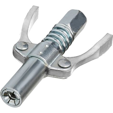 Pistolet à graisse avec embout à verrouillage par pince, embout haute pression, distributeur de graisse manuel et électrique, accessoires pour pistolet à graisse à tête plate autobloquante (1/4)