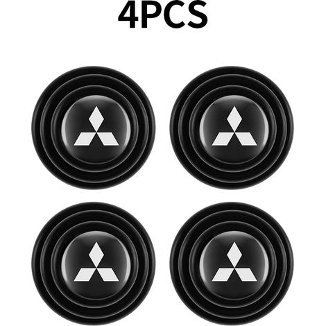 (4x Blanc Mitsubishi) Coussinets anti-collision en silicone pour portières de voiture, amortisseurs et joints autocollants, compatibles avec Mitsubishi Lancer 9, ASX, Outlander 3, Pajero L200 (1/4)