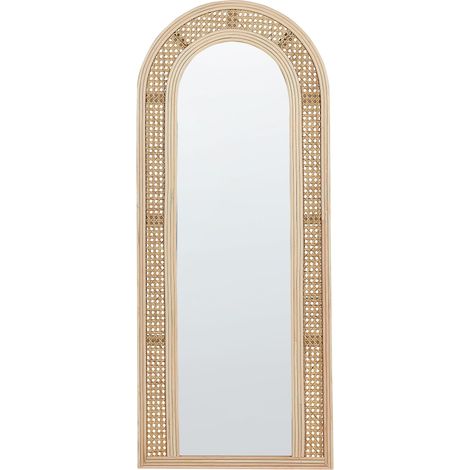 Wandspiegel FRANEY 50 cm 120 cm Rattan Naturfarben (1/5)
