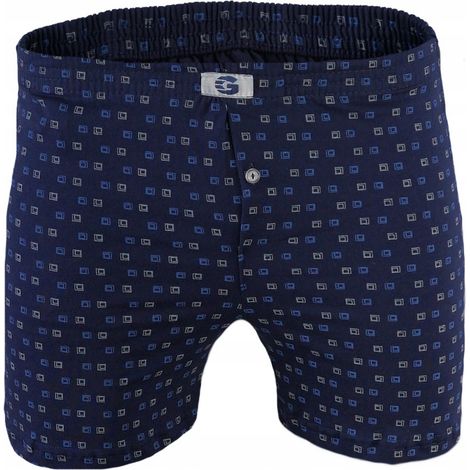 Boxers en coton pour homme, motifs mixtes, bleu marine, PL Gucio, taille L (1/5)