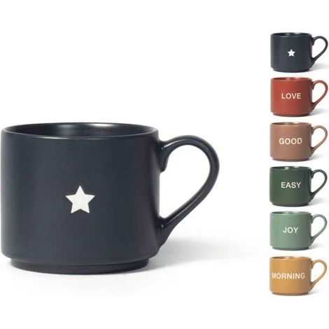 DOPLA Tazza Jumbo Mix&Match Colori Assortiti 380 cc Set da 6