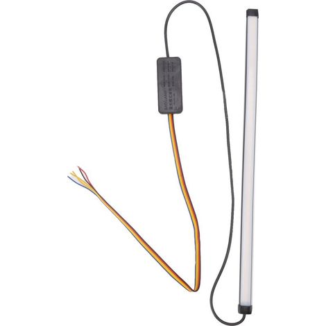 Bande LED de 30 cm étanche IP68, 10 W, feu de position, clignotant, feu stop, feu de plaque d'immatriculation et feu arrière pour moto (1/3)