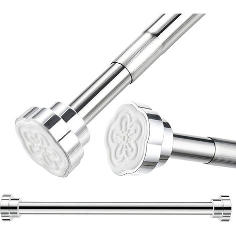 Tringle Extensible, Barre Télescopique Acier Inoxydable, Tringle à Rideaux, Tringle De Douche, 40-55cm (1/5)