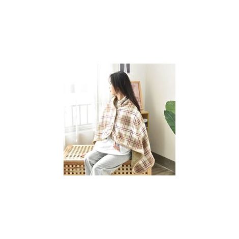 Couverture polaire portable, poncho confortable avec boutons, couvertures en peluche sans manches, pour femme, cape enveloppante (1/5)