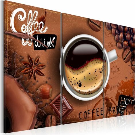 Tableau tasse de café chaud - 120 x 80 cm (1/4)