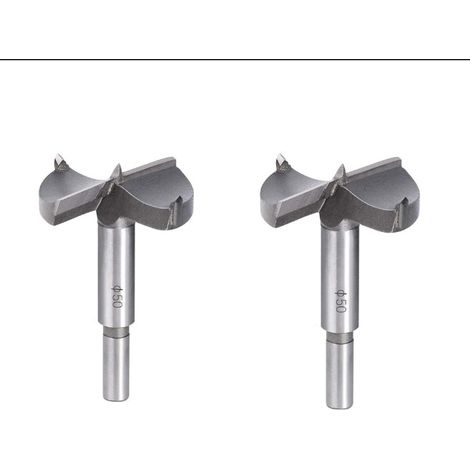 Wood Drill Bits, 50MM Carbide Wood Cutter, Installing Wooden Spherical Doors, Drawers, Plywood, Helps You Quickly Make Clean Flat-Bottom Holes in Wood