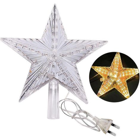 Étoile de Noël lumineuse à cinq branches avec LED, étanche IP65, économe en énergie, QingHaiYellow (1/5)