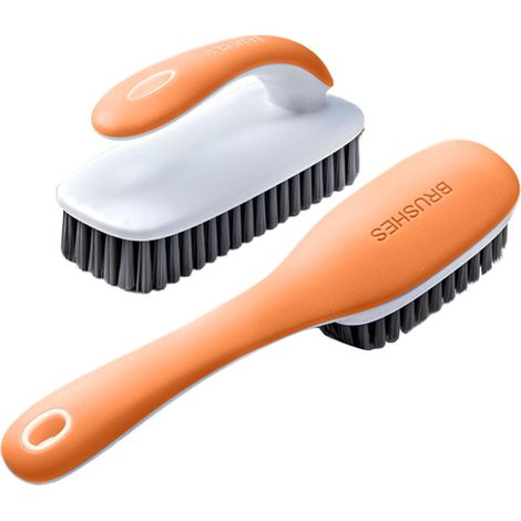 Brosse à linge anti-taches 2X Brosse de nettoyage pour vêtements Outil de salle de bain portable, poignée ergonomique, produit d'entretien ménager pour tissus