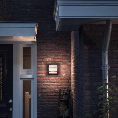 Philips myGarden - LED-Wandleuchte für den Außenbereich 19x19 cm, 2700 K, 12 W, Anthrazit 915005554801 (1/5)