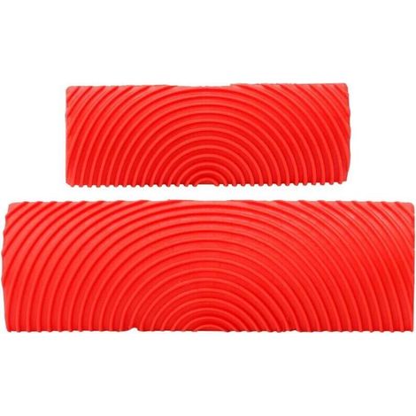 2pcs / Set Cylindre en Caoutchouc en Bois Effet De Grains Brosse Peinture Outils DIY pour Mur Peinture Décoration Facile Utiliser