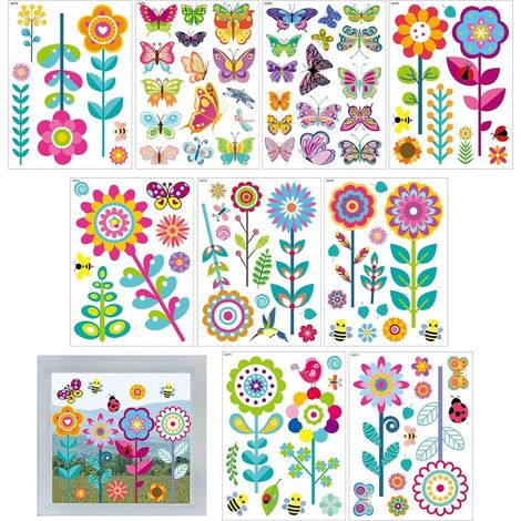 Stickers fenêtre pour les Décoration Maison Mignonne Double Face Stickers Vitre Pour pour maison douche salle de jeux classe porte vitrée miroir carrelage (1/5)