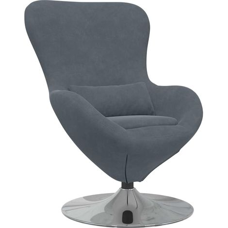 Maison Exclusive - Poltrona uovo Grigio scuro Velluto