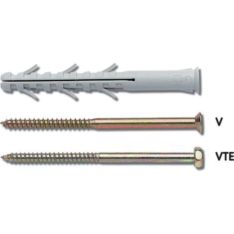25 pcs APS V fischer Elematic ancres avec vis A  tA te plate 10x160 mm