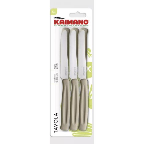 Set 6 Coltelli da Tavola Dinamik Lama Seghettata Tortora Fiskars Kaimano (1/3)