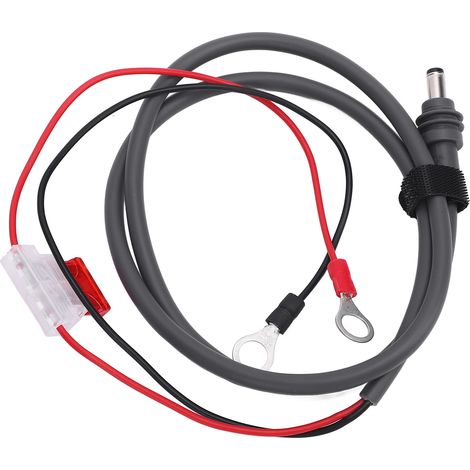 Câble de charge CC à joint torique 18AWG rouge et noir, câble d'alimentation CC parallèle à joint torique avec fusible pour camping-car et bateau hors réseau, 1 m / 3,3 pi (1/5)