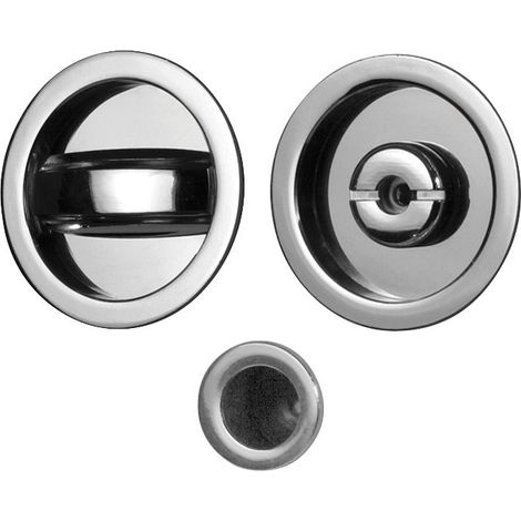 COPPIA MANIGLIE X PORTE SCORR. CON NOTT CROMO SATINATO