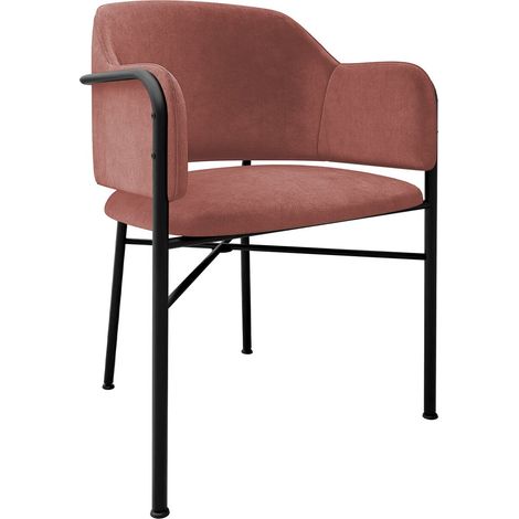 Silla Jackson 113, Negro + Magic Velvet 2258, 79x56x55cm, Tapiz, Metálico, Aglomerado laminado