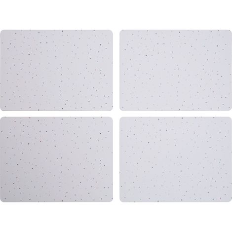 Premier Housewares Placemats And Coaster Black And White Speckled Sets 4 Table Mats And Coasters Set Contemporary Coasters Durable Printed Coasters Set Of 4 w29 x d22 x h1cm (1/4)