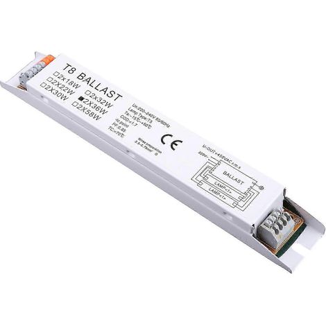 Ballast électronique durable pour lampe fluorescente T8 2 x 36 W, compatible avec une large plage de tension (1/5)