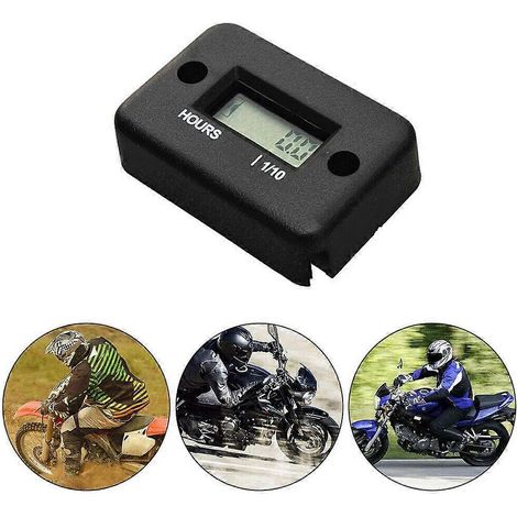 Compteur horaire étanche pour moteur de moto, compteur horaire inductif, minuterie pour vélo, moto et camion ( ) (1/5)