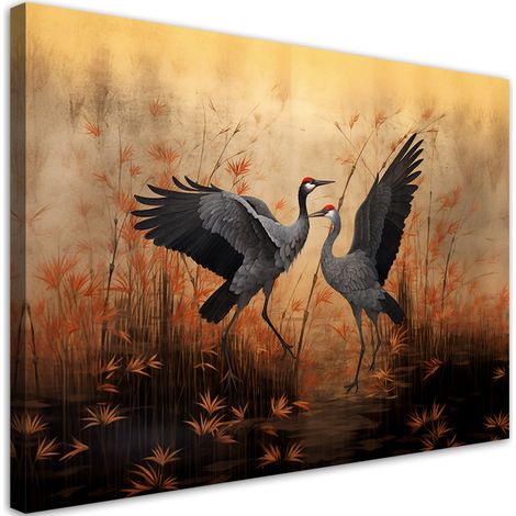 Canvas print, Crane Nature Birds - 60x40 (1/4)