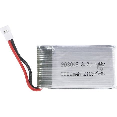 Batterie LiPo 3,7 V 2000 mAh 903048 - Batterie Li-ion/Chargeur - Pièces détachées pour la réparation de drones RC KY601S, H11D et H11C - 2000 mAh (1/5)