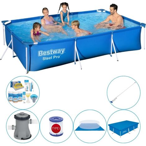 Bestway Bestway Steel Pro Rectangulaire - 300x201x66 cm - 7-pièces  S21548 (1/5)