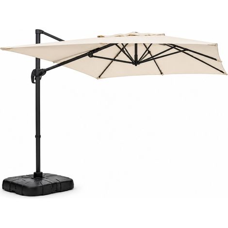Rechteckiger Sonnenschirm 2 x 3 m, versetzt, drehbar, ecru PIANA