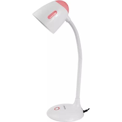 Northix ELECTRA lámpara de escritorio blanca y rosa flexible