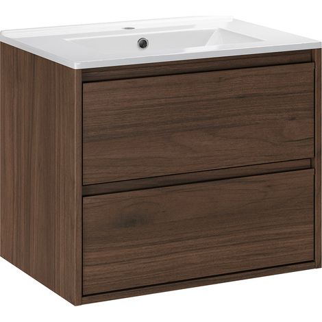 Mobile bagno con lavabo Edmé marrone 60cm (1/5)