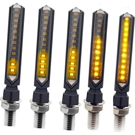 Clignotants LED Moto 12led Jaune Facile à Installer Faible (1/5)