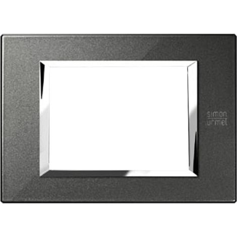 Urmet Simon Nea placa 3 módulos negro grafito 13903.NG