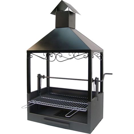 IMEX-71506 Cajon barbacoa para obra con elevador y parrilla cincada [imex-71506]