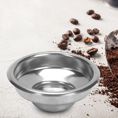 58 mm Doppellagiger Einzel-/Doppeldosen-Filterkorb für halbautomatische Kaffeemaschine, bodenloser Grifffilter (Einzeldosen) (1/5)
