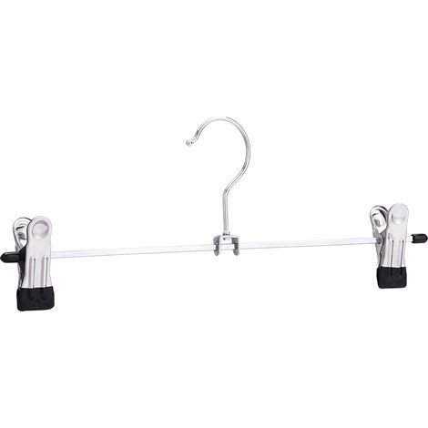 CCYKXA  Set of 20, Chrome Metal Clip Hangers for Trousers and Skirts