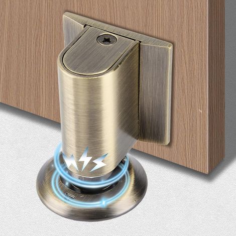 Bloque Porte Cale Porte Bloc Porte, Butee de Porte Stop Porte, Magnétique en Métal Butée de Porte, Arret de Porte Arrêt de Porte, Cale Porte Sol Butée de Porte Solide Avec Adhésif et Vis (6) (1/5)