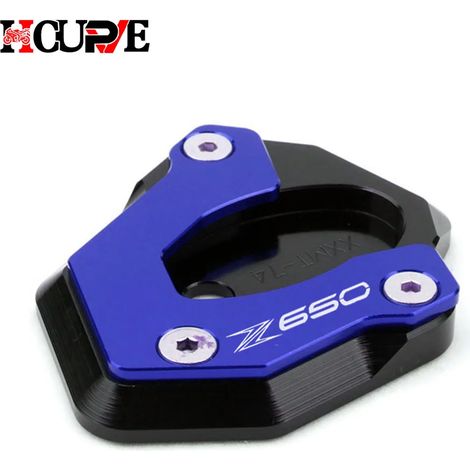 (Z650 Bleu) Béquille latérale CNC pour moto, compatible avec KAWASAKI Z650, Z900, Z900RS et Z 650 900 (2017-2023), maxpower (1/4)