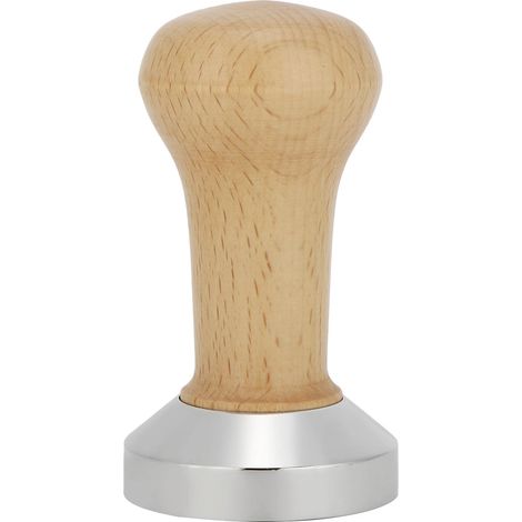 Tasseur à café pour expresso, 51 mm, en bois, avec manche en bois et base plate, couleur bois.-AquaForge (1/5)