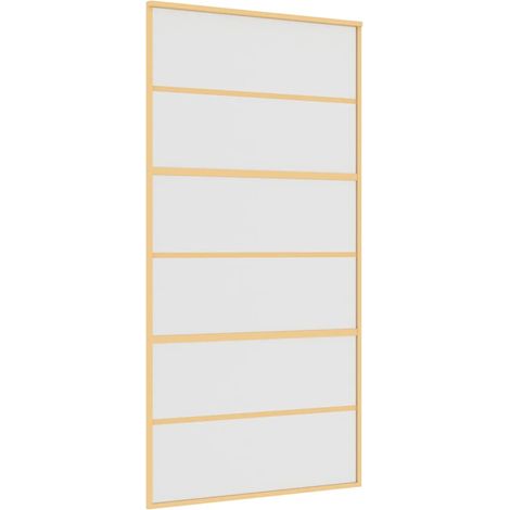 Maison Exclusive - Porte coulissante doré 102,5x205 cm verre ESG dépoli aluminium