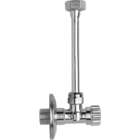 Rubinetto con Cannetta in Ottone Cromato per Cassetta WC 1/2 x 3/8Ø10 LUXOR