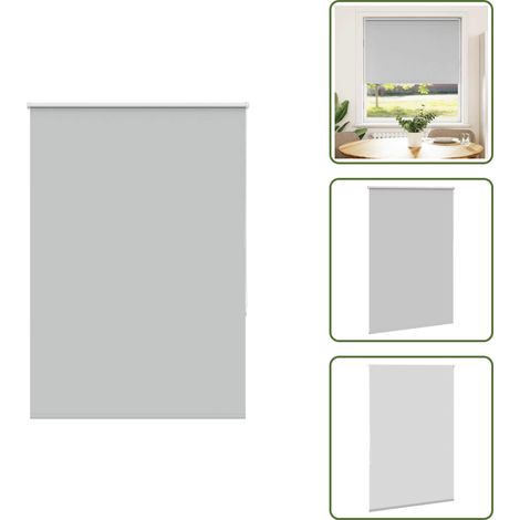 vidaXL Verdunkelungsrollo Hellgrau 100x150cm Stoffbreite 95,7 cm (1/5)