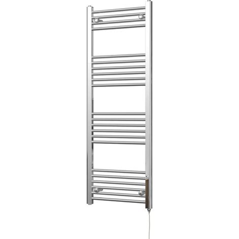 Zennor - Chrome Electric Towel Rail H1400mm x W500mm Straight 400w Standard (1/3)