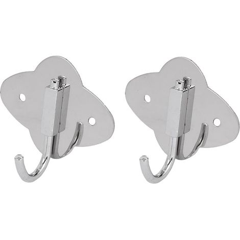 Haushalt Handtuchkappe Einzel Aufhänger Edelstahl Wandhalterung Hängen Haken 2 pcs (4cbf40f1ae38f913 (1/4)